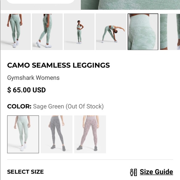 Gymshark Camo Seamless leggings - Picture 4 of 7
